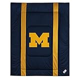 Michigan Wolverines Sideline Jersey Bed Comforter NCAA