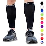 Calf Compression Sleeves - Leg Compression Socks for Runners, Shin Splint, Varicose Vein & Calf Pain Relief - Calf Guard Great for Running, Cycling, Maternity, Travel, Nurses (Black,Medium)