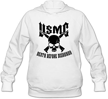 Ywnbenmm Womens Adult Classic Fashion USMC Death Before Dishonor Hoodie