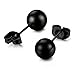 ORAZIO 10 Pairs 316L Stainless Steel Round Ball Stud Earrings, Assorted Sizes 3-7mm