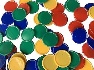 1000 X MIXED COLOUR TOKENS DRINK VOUCHERS REWARDS POKER CHIPS 25MM