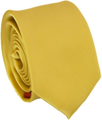 Solid Medium Yellow Slim Tie . 2.25' inch wide