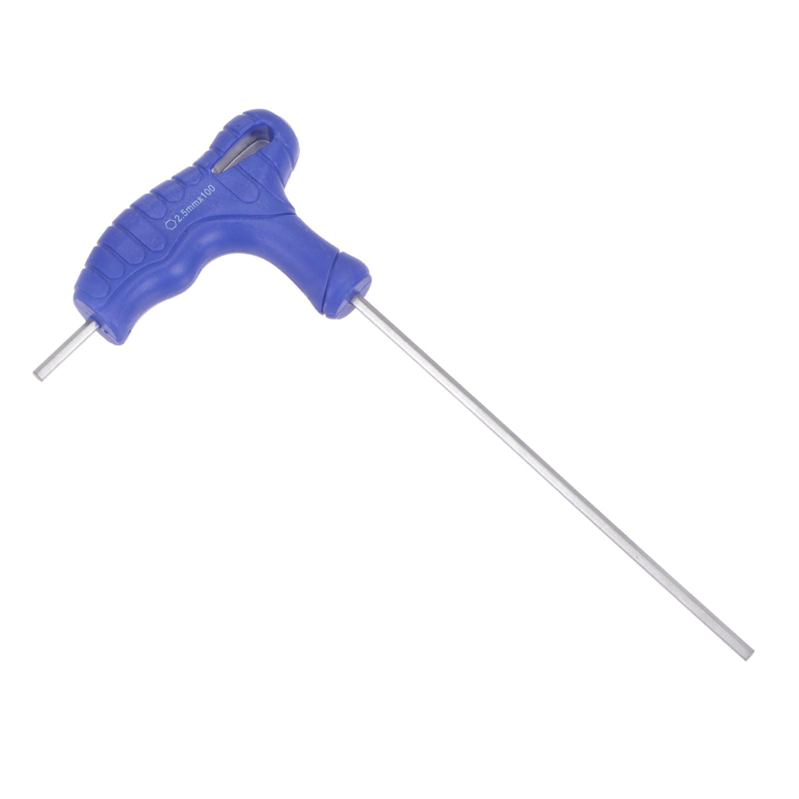 CoCud T-Handle Hex Key, 2.5mm Hex, CR-V Steel Metric T-Key Wrench Blue - (Applications: for Basic Home Repair and Mechanical Maintenance), 1-Piece