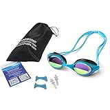 New Concept Poqswim Aqua Sphere Swim Goggle - Blue