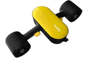G GENEINNO Mini Underwater Scooter S2 with Dual Motors, 2 Speed Levels, Action Camera Compatible for Diving Snorkeling Sea Adventures Water Sport Swimming Drone for Kids Adult - Max 98ft Depth Yellow