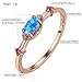 EVBEA Opal Ring Rose Promise Engagement Cubic Zirconia Wedding Band Rings for Women