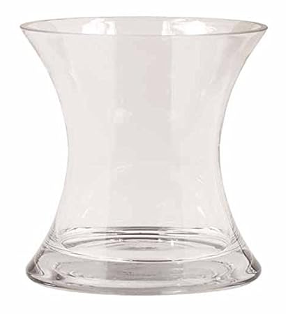 Pack Of 2 Medium Extraordinary Hourglass Shaped Glass Flower Vase