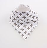 BayBee Bandana Baby Bib, Organic Cotton w/ Snaps, Unisex, Single Cute Baby Gift