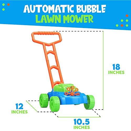 Toysery Bubble Lawn Mower Toy with Realistic Sounds. PushAlong Bubble