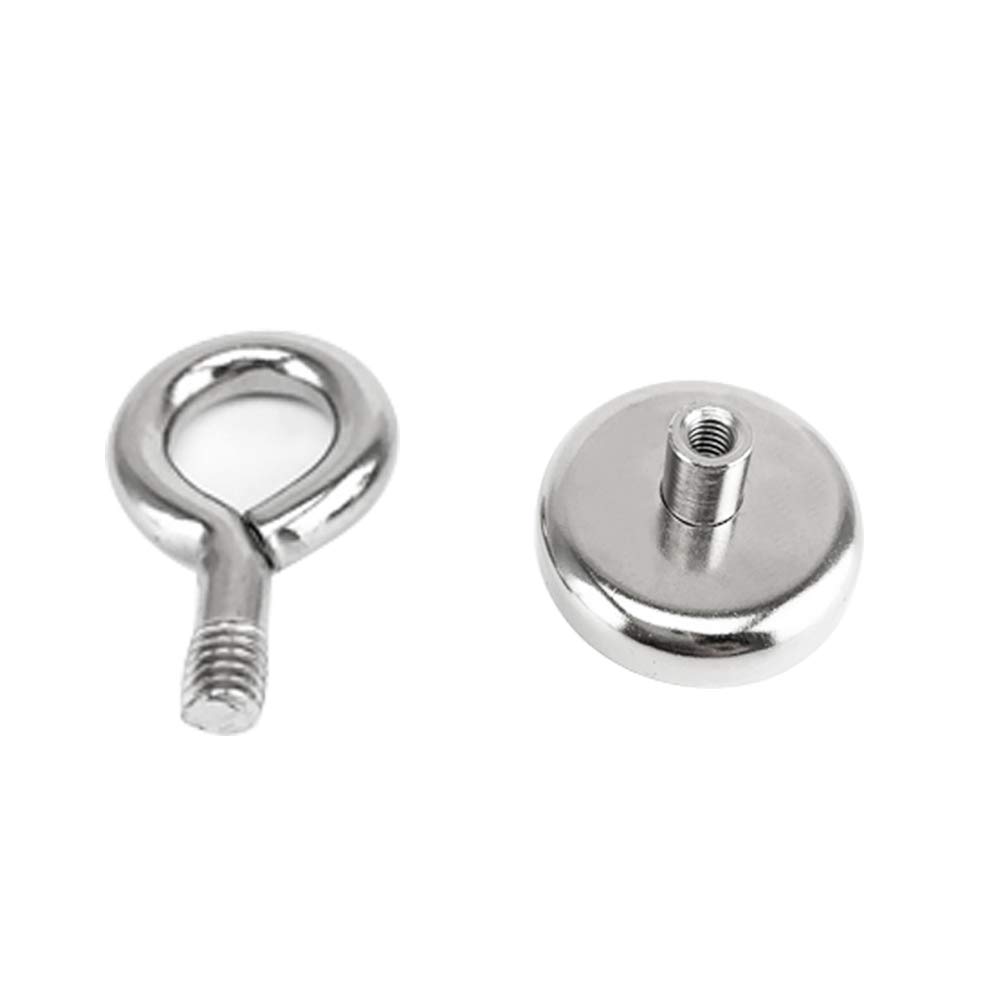 AUTIDEFY 22LBS Magnetic Hooks with Eyebolt,20 Pack Dia.16mm Heavy Duty Neodymium Rare Earth Magnets