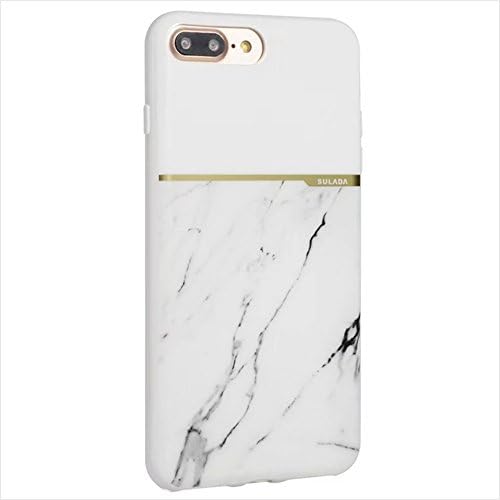 iPhone 7 Plus Case, Marble Creative Design Slim Flexible Soft Silicone Bumper Shockproof Gel TPU Rubber Glossy Skin Cover Case for Apple iPhone 7 Plus Case-White