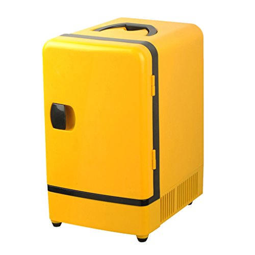 Click Here to See More Images YI HOME- 7L Car Mini Refrigerator Portable Household Small Electronic Freezer Fast Refrigeration Heating Dormitory Silent 12V,Yellow