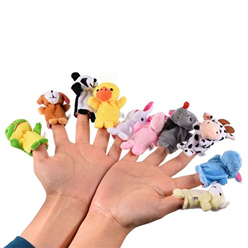 CARDEON Finger Puppet Theater Stage by Better Line - Set Includes Family Puppets - Portable Plush Finger Puppet Theater is The Best Preschool Kids