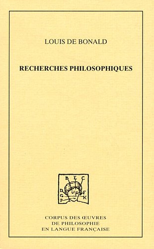 Recherches philosophiques sur les premiers objets des connaissances morales