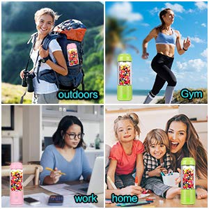 Portable Blender, TMKEFFC USB Juicer Cup - Six Blades in 3D, 4000mAh Rechargeable Battery, 480ml Fruit Mixing Machine with Power Bank, Ice Tray(FDA BPA Free) - Thumbnail 5