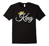 Mens King and Queen Shirts Matching Couple Outfits XL Black