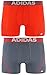 adidas Men's Sport Performance Mesh Trunks Underwear (2-Pack), Hi Res Red/Onix Onix/Hi Res Red, X-LARGE