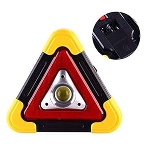 WAHSBAG Waarschuwing teken,Multi functie driehoek waarschuwingsbord auto LED werklicht verkeersveiligheid noodsituatie