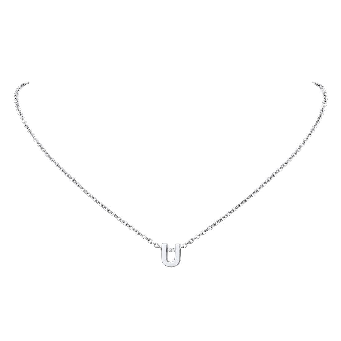 FindChic Silver Initial Necklaces Letter Chains for Women