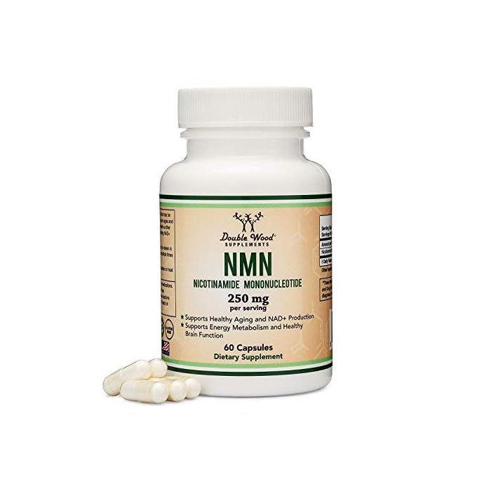 NMN Supplement (Nicotinamide Mononucleotide NAD Supplement) - Stabilized Form, 250mg Per Serving (60 Capsules), Third…