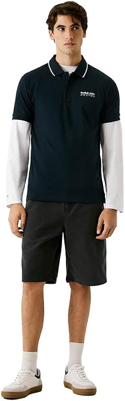 Polo masculino com logótipo, azul (Dulwich Blue), M — foto 6 de 6