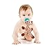 2-Pack Safe Infant Pacifiers, STAR-FLY No Toxicity Removable Pacifiers Holder with Stuffed Animal Toy Baby Orthodontic Nipples for Boy and Girl(Giraffe)
