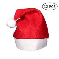 Christmas Hats Santa Hats Classic Red Cap for Adult Kids Xmas Party 12 pcs