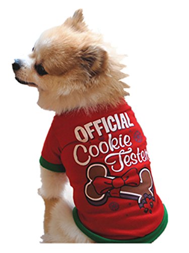 Sunward Christmas Pet Dog Cotton Costume Small Dog Cat Pet Clothing Pet Vest Puppy T Shirt Apparel (L, Red) - Thumbnail 7