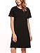 Zeagoo Women's O-Neck Short Sleeve Casual Loose Fit T-Shirt Cotton Dress