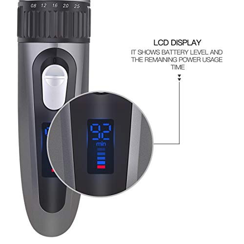 NOOA Hair Clipper/Trimmer for Men, Cordless Rechargeable Lithium Lon LCD Hair Cutting Kit with Blades,Guide Combs,Hair Clipper Oil and Brush - Thumbnail 5