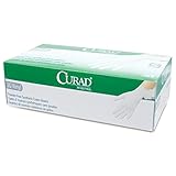 Curad Powder-Free 3G Vinyl Exam Gloves- Small -Box of 100