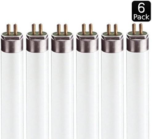 LUXRITE F17T8/841 17W 24 Inch T8 Fluorescent Tube Light Bulb, 4100K Cool White, 1350 Lumens, G13 Medium Bi-Pin Base, LR20752, 6-Pack