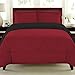 Sweet Home Collection 3 Piece Reversible Polyester Microfiber Goose Down Alternative Comforter Set with Pillow Shams, King, Burgundy/Black