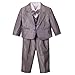Dressy Daisy Baby Boys' Formal Dress Suit Tuxedo no Tail 5pc Set Wedding Outfits Size 9 Months Silver Grey