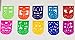 Altar for The Dead. Multicolor Mexican Papel Picado Dia de Los Muertos Decoration Small Size Tissue Banner. 3 Pack