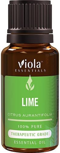 Lime Essential Oil ( Citrus Aurantifolia ) 15ml - 100% Pure Therapeutic Grade Oil by Viola Essentials - Astringent and Antiseptic for Skin Care | Immune booster rich in Vitamin C