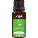 Lime Essential Oil ( Citrus Aurantifolia ) 15ml - 100% Pure Therapeutic Grade Oil by Viola Essentials - Astringent and Antiseptic for Skin Care | Immune booster rich in Vitamin C
