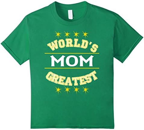 Kids AWESOME World's Greatest Mom Celebration Shirt (Gift mother) 8 Kelly Green
