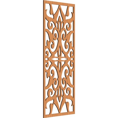Ellington Decorative Pierced Fretwork Wood Wall Panels, 21 3/8"W x 54 3/8"H x 3…