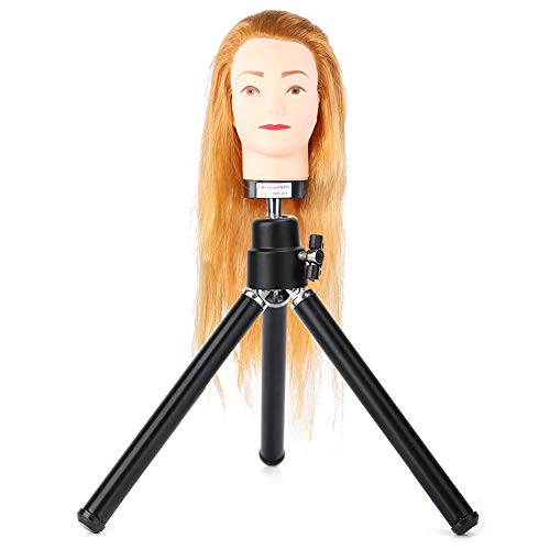 Antilog Mannequin Head Tripod, Portable Adjustable Wig Head Tripod Stand Holder Salon Model Hairdressing Training Head Holder for Hairdressing Makeup Beauty
