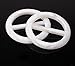 6PCS 2 Inch Plastic Round Shape Fashion Scarf Clip Ring Scarf Slides for Neckerchief (Color Random)