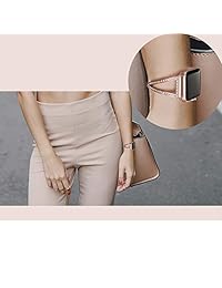 Secbolt Bling correas compatible Apple Watch Band 1.654 in 1.732 in Iwatch Series 4 3 2 1, mujer acero inoxidable vestido pulsera pulsera de metal