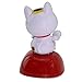 Eco-Friendly Solar Toy Smiling Happy Face White Japanese Lucky Good Fortune Kitty Cat Decor