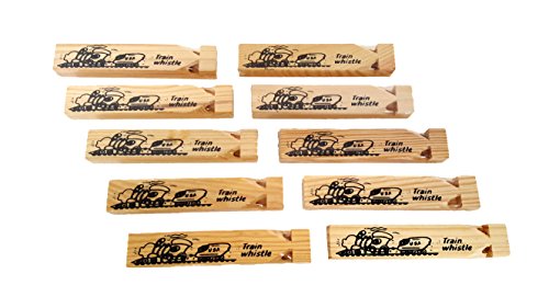 Wooden Train Whistles, By Dondor (24 pack)