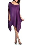 Love Melrose Womens Asymmetrical Oversized Caftan Poncho Tunic Top