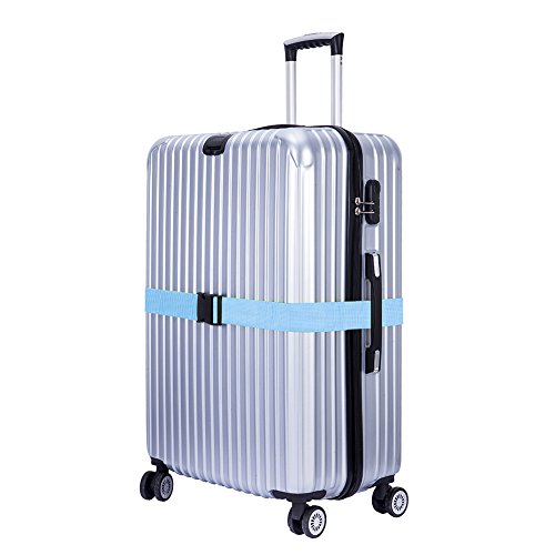 Hibate Adjustable Luggage Strap Suitcase Straps Bag Belt Travel Accessories - Blue, 4 Pack - Thumbnail 5
