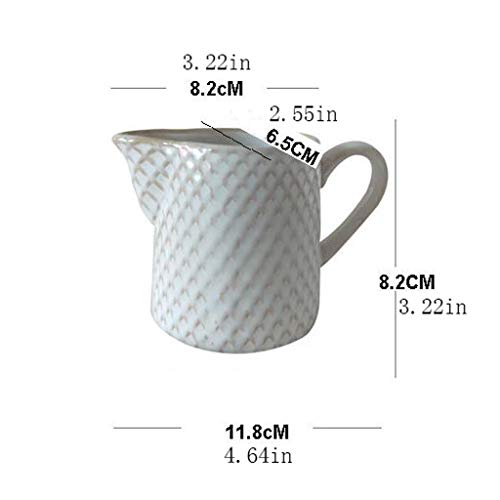 ZYLBDNB Zuckerdose milchkännchen Set Keramik Creamer mit Griff, Kaffee-Milch-Creamer Pitcher/Servieren Pitcher/Sauce… – Bild 3