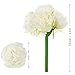 Silk Peony Bouquet 5 Heads Milk White SOLEDI Artificial Fake Flower Bunch Bouquet Bridal Bouquet Wedding Living Room Table Home Garden Decoration