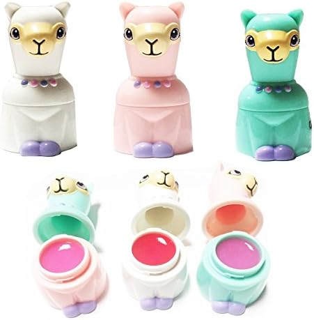 Toycamp Lip Gloss Llama 3 Pack Assorted Designs In Colorful Box, Girls Birthday Party Favor, Goody Bag Filler, Prize, Giveaway,