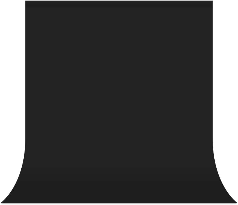 UTEBIT Backdrop Polyester Photo Backdrop Portable Collapsible Photoshoot photography background for Product Photography Studio Video Recording Cool iron (BLACK